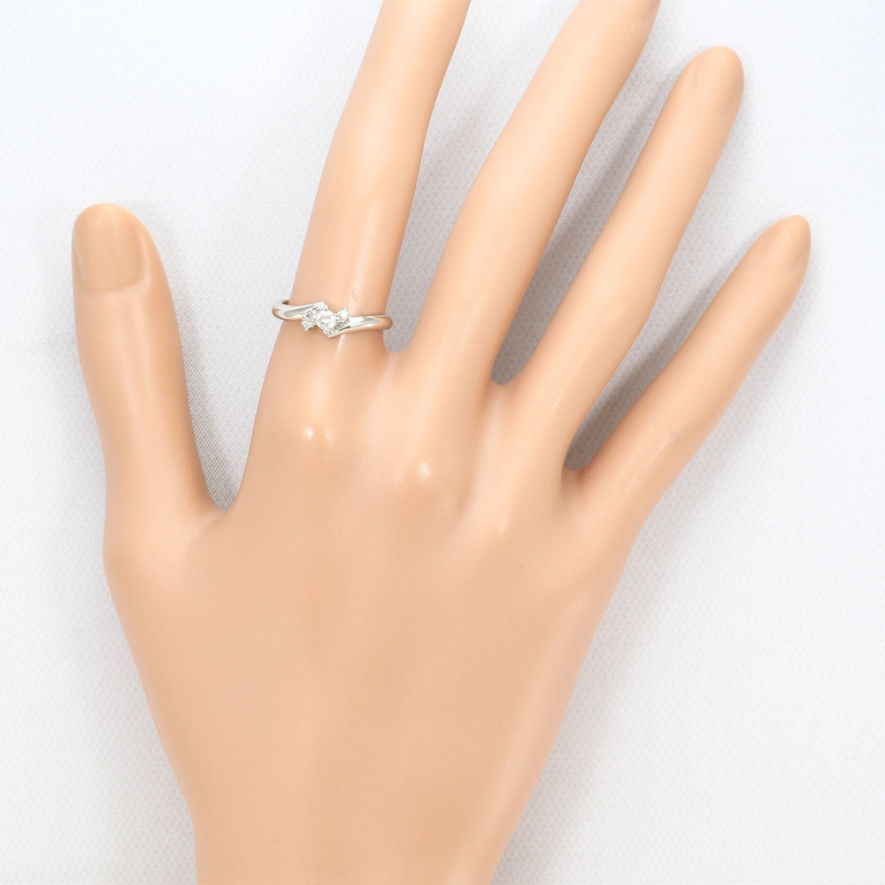 VINTAGE Silver Diamond Ring - Picture 6 of 7